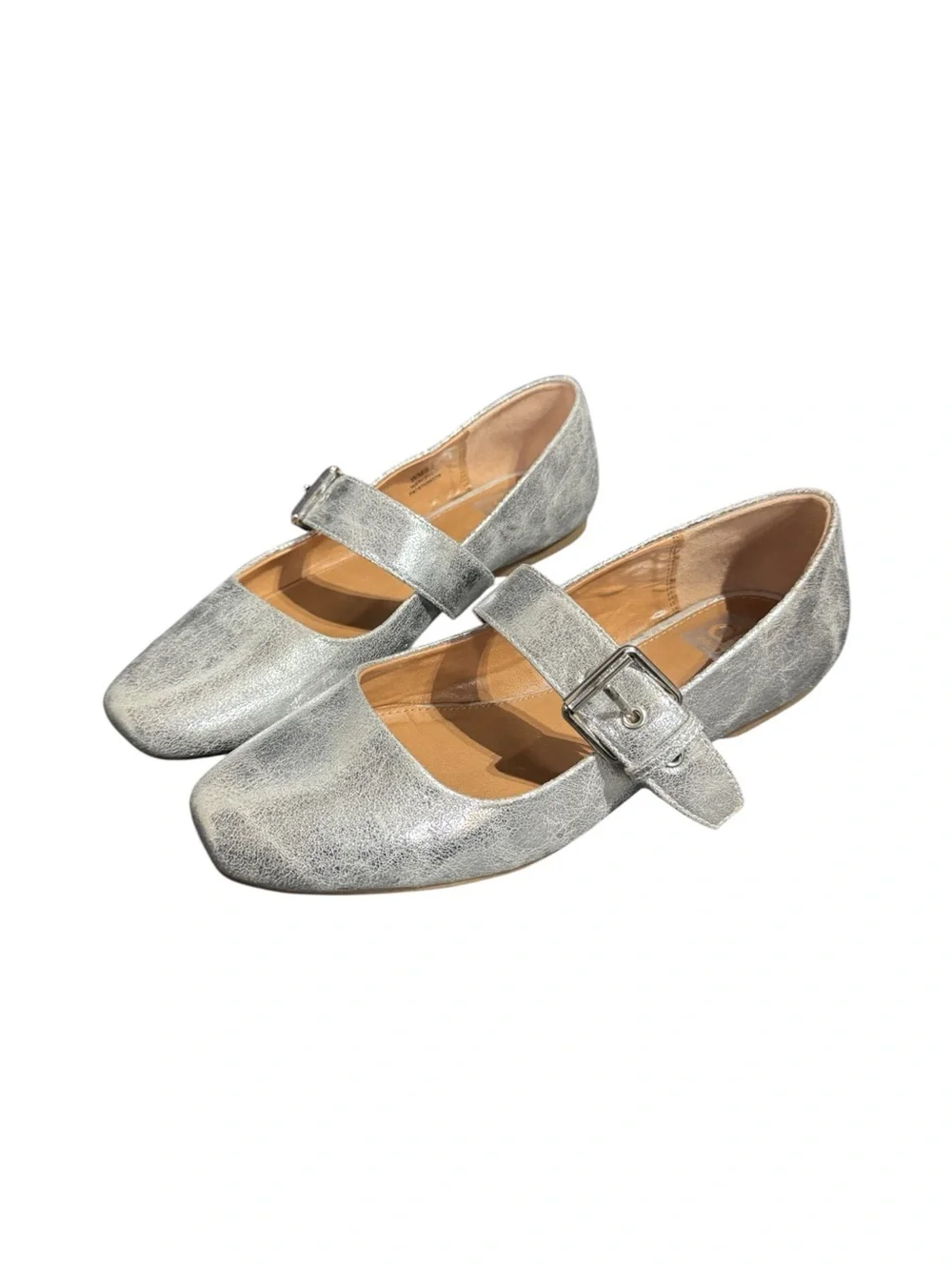 Dolce Vita Marcello Women’s Silver Metallic Mary Jane Flats Size 7